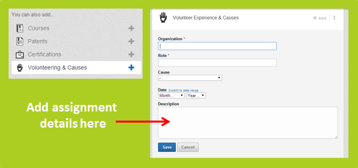 add volunteering projects