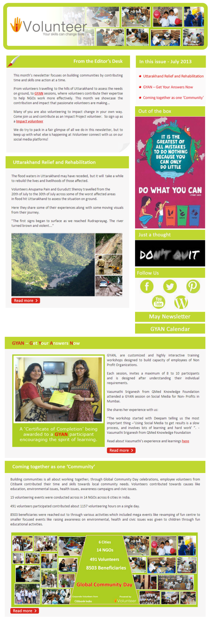 Newsletter july 2013