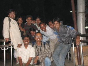 Selva with AID Delhi Volunteers